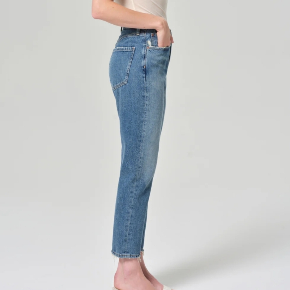 Agolde Riley High Rise Straight Crop Jeans - Picture 2 of 12
